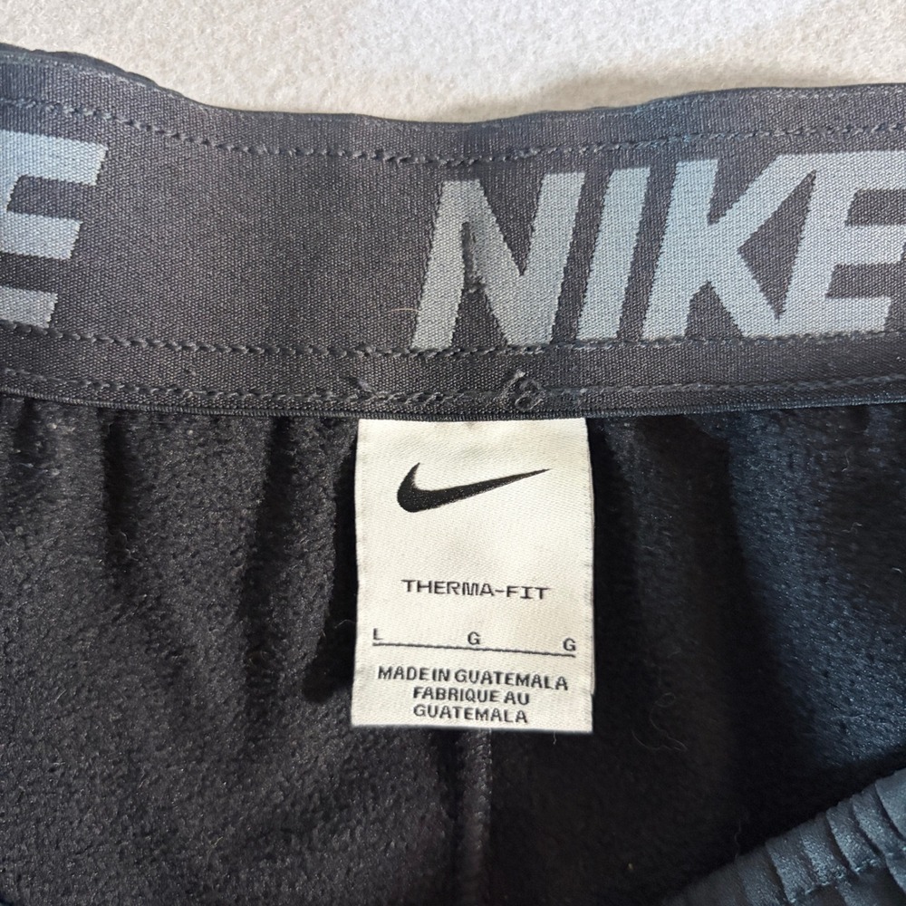 Nike Therma-FIT Mens Large Black Tapered Training Joggers Sweatpants - Picture 3 of 7